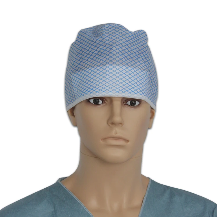box-packed disposable surgical head cover spunlace surgeon cap