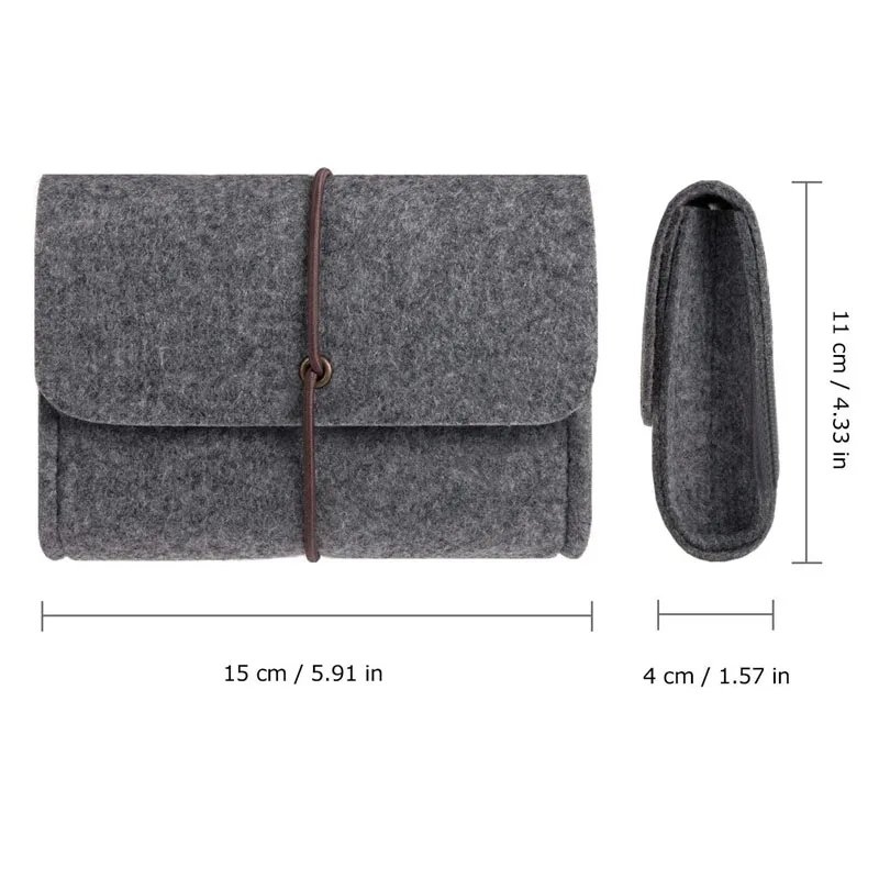 Felt Storage Case Bag Accessories Organizer for Laptop Mouse Power bank Cables Computer Electronics Cellphone Charger