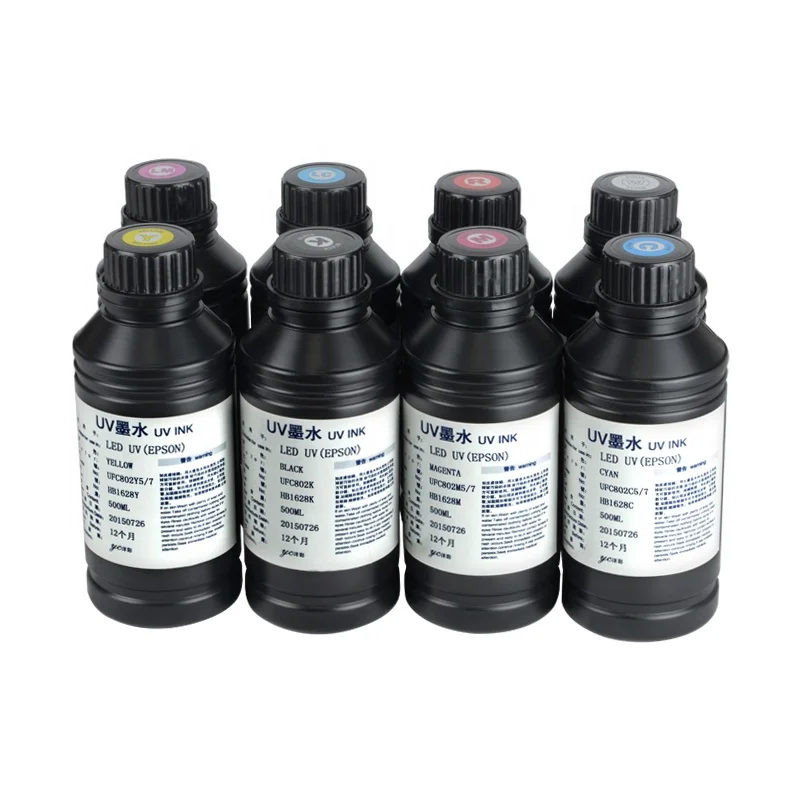 JETVINNER 2022 Competitive  A Grade Import UV Printer Ink Set 6 Colors Each Color 1000ml Per Bottle