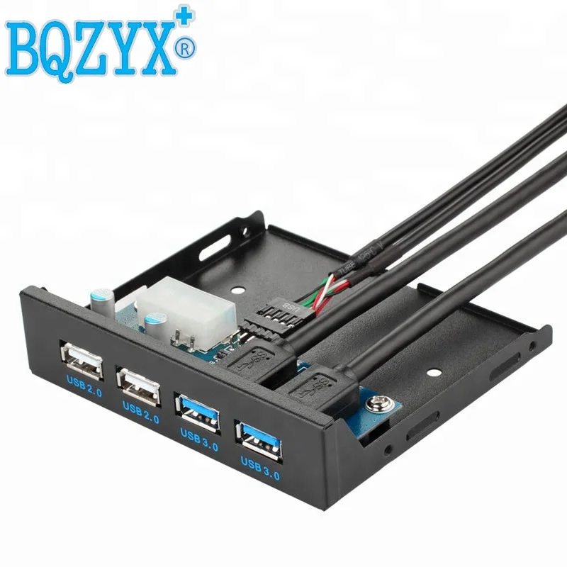 USB3.0 передней панели 3,5 дюймов 20Pin к USB3.0 2 порта USB2.0 2-порт концентратора для PC флоппи-Бей алюминиевый