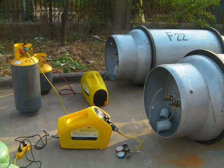 vehicle AC freon R134a R407C R22 R410A refrigerant portable recovery machine  CM2000A