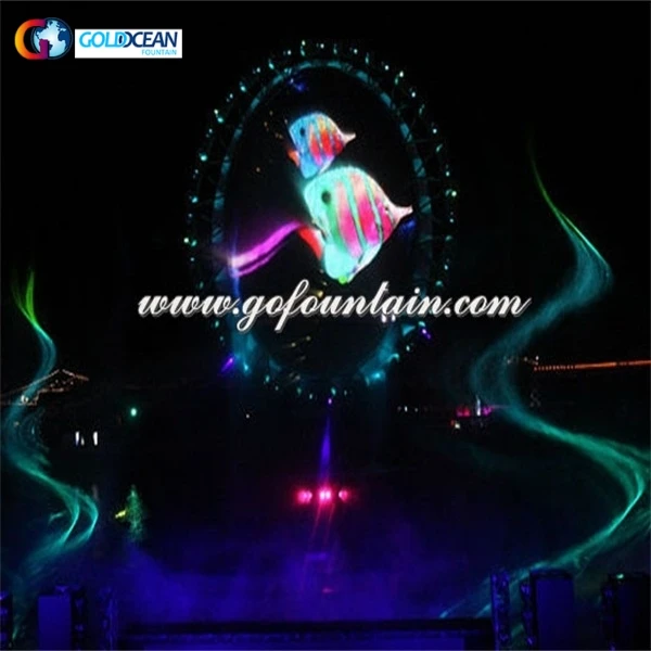 Нержавеющая сталь производительность воды проектор фонтан озеро воды экран фильм фонтан