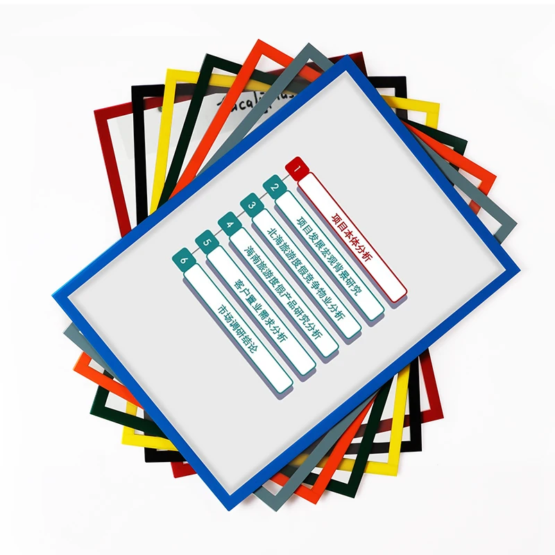 Info frameA4 A3 Magnetic file Frame with infoframe OEM welcome document case magnetic PVC display files magnetic document window