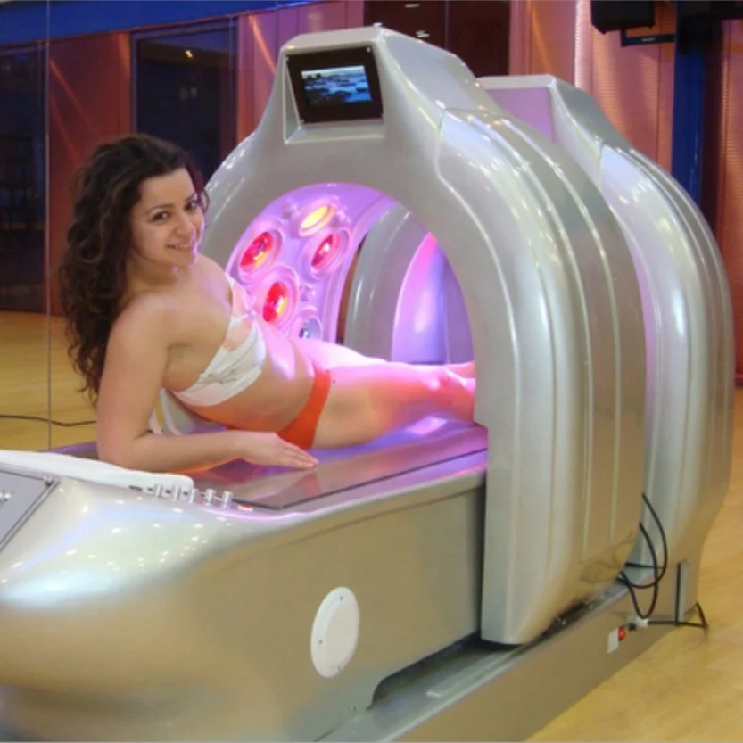 Royal Crystal Photon Therapy Far Infrared LED Magic Light EMS Pads and Meridian Brush Weight Loss Spa Capsule