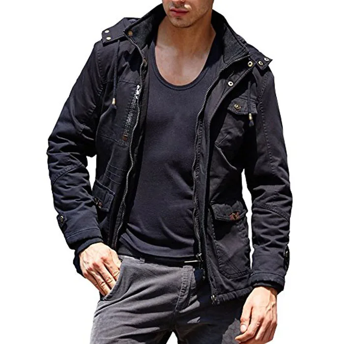 Пользовательские высокое качество хаки джинсы джинсовая зимняя куртка мужчины Теплая одежда