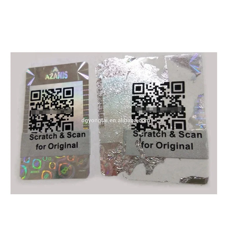 Good quality custom running serial number 3D hologram anti-counterfeit sticker with code