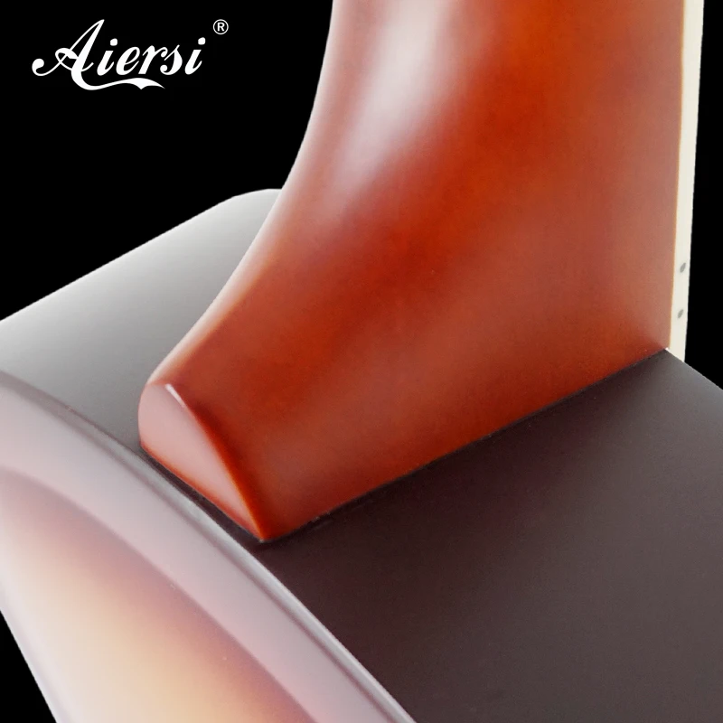 China Aiersi Brand Vintage Sunburst Colour Bell Brass Single Cone Duolian Style bluegrass metal body Resonator guitar blue music