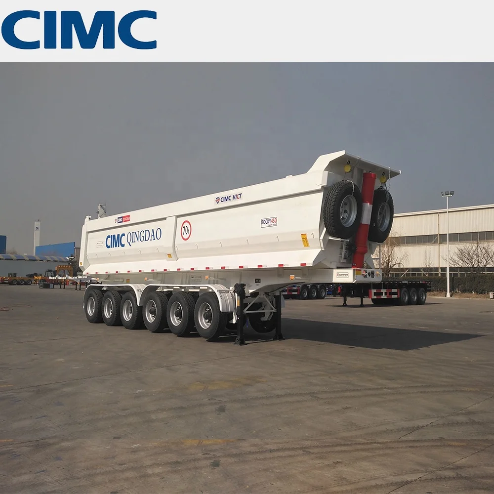 
 Сухой контейнер для массовых 6 осей самосвал прицеп для рынок Ганы  