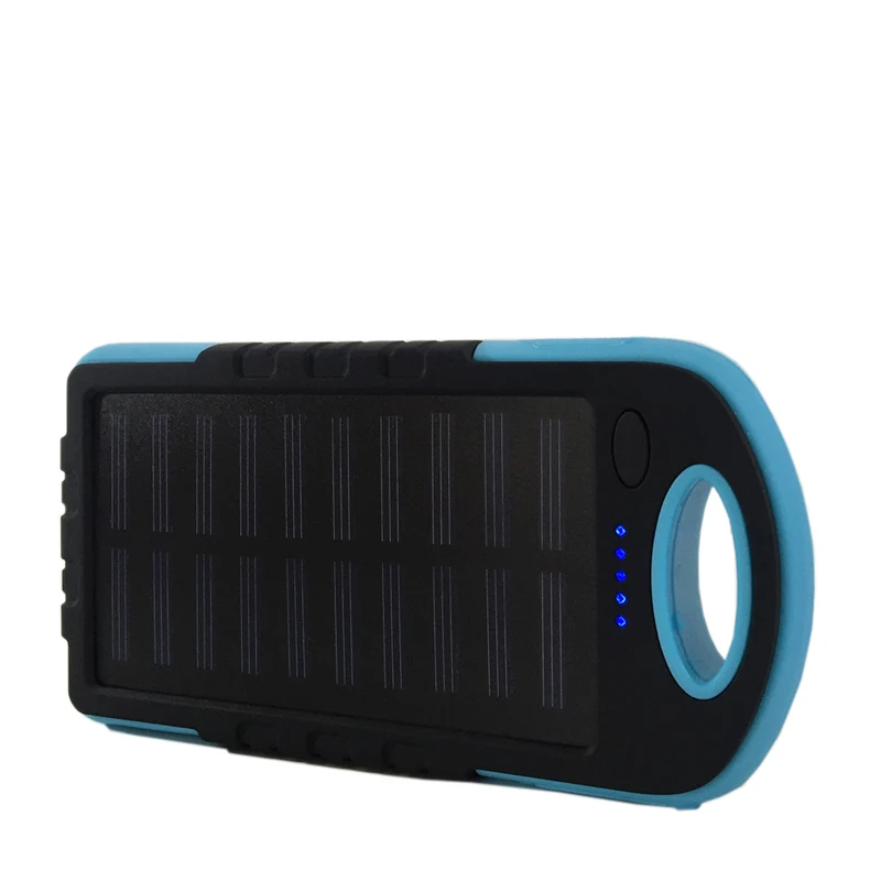 Device Portable Dual USB Battery Solar Power Bank External Battery LED Light