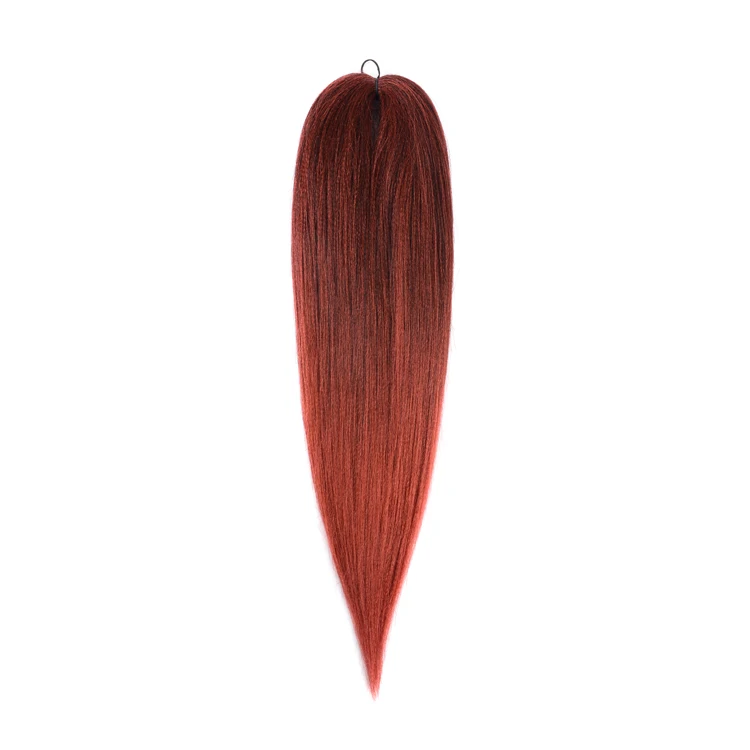 Professional Itch Free Hot Water Setting Ombre Pre-stretched Braiding Hair 16 Inch -30 Inch Single Weft >=60%