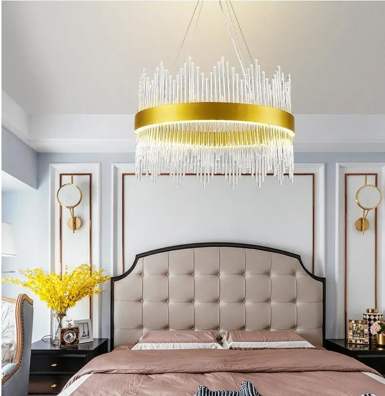 Modern Contemporary Antique Gold Crystal Chandelier Modern Living Room Hotel Luxury Chandelier