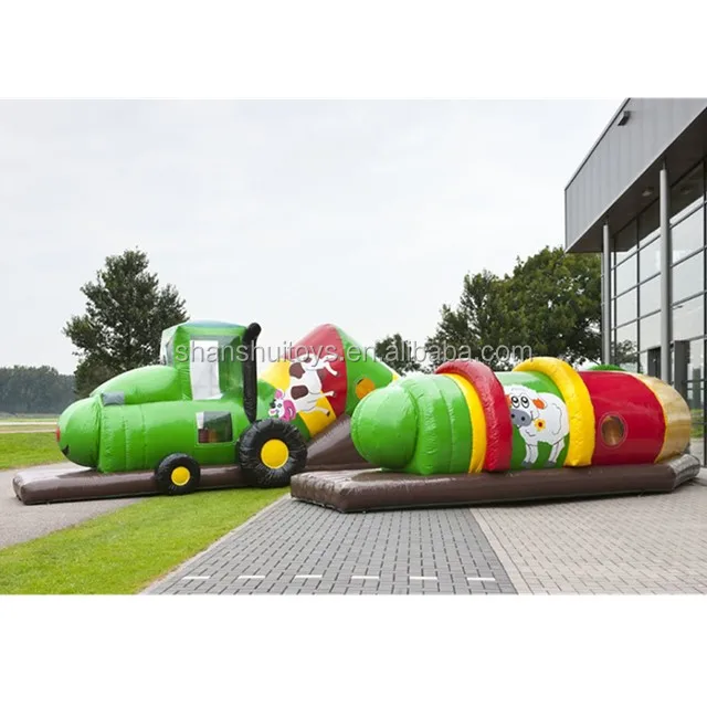outdoor obstacle course inflatable tunnel playground sports games inflatable worm crawl tunnel for kids on sale