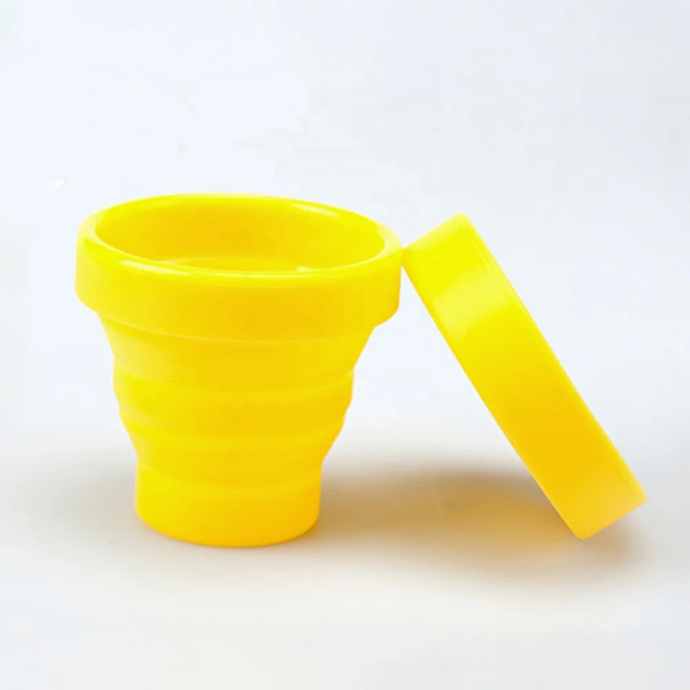 Portable Foldable Cup Silicone Collapsible Travel Cup with Lid