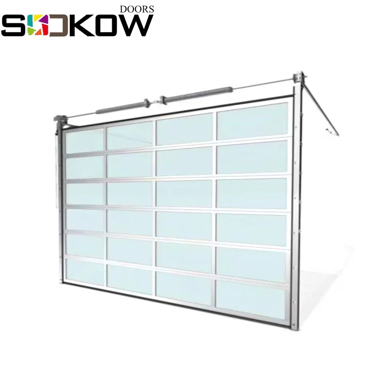 residential sectional glass garage door for 4s shop overhead doors