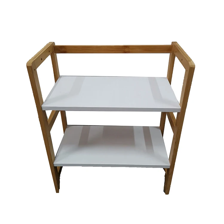 Wooden Rack 2 Tier,  Multifunctional Bamboo Shelf for Spice