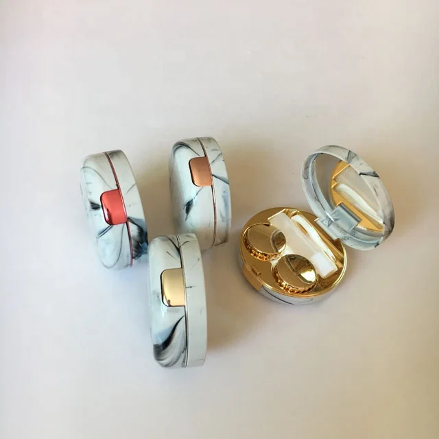 Round contact lens display case with Marble designs could Printing Custom Logo A-8058
