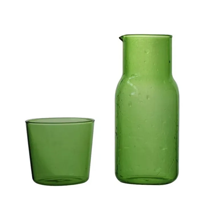
wholesale 550ml colored high borosilicate glass water jug for drinking 