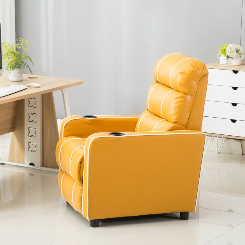 Contemporary home theater chair,PU Leather Recliner Cinema Chair,Theater Chairs with Cup Holder