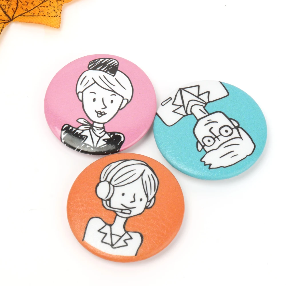 VOGRACE wholesale clothing logo badge, custom heart shape buttons cheap cartoon lapel pin badge