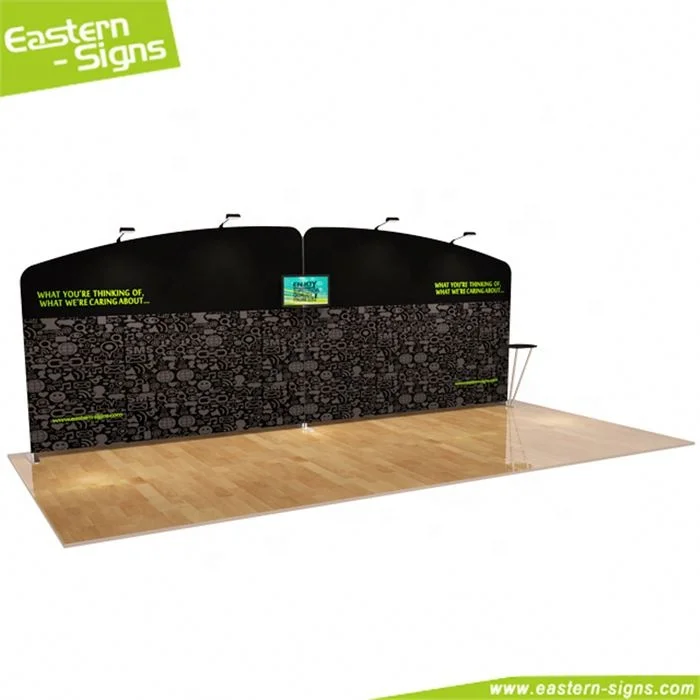 Easy-To-Install Custom Tension Fabric Pop Up Backdrop Exhibition Booth Trade Show Equipment Display Stand