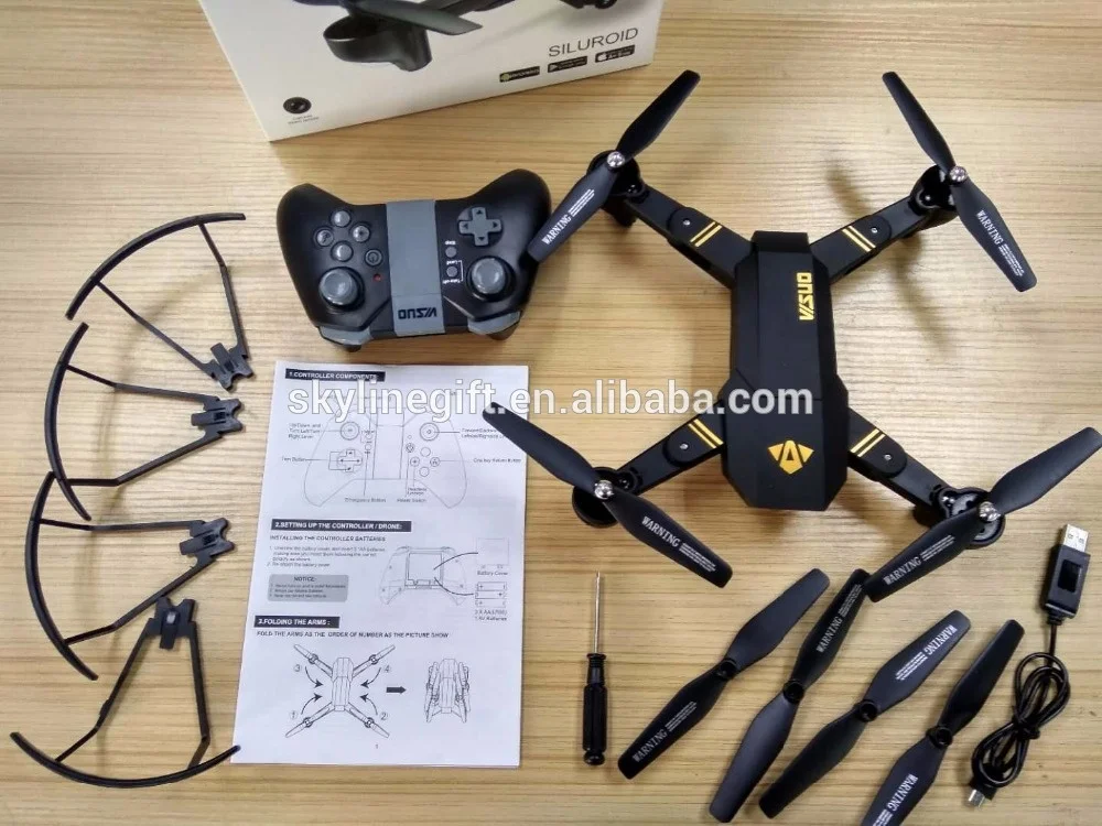 Складной мини-Дрон для селфи Visuo XS809W XS809HW с Wi-Fi FPV камерой 0,3 Мп или 2 МП