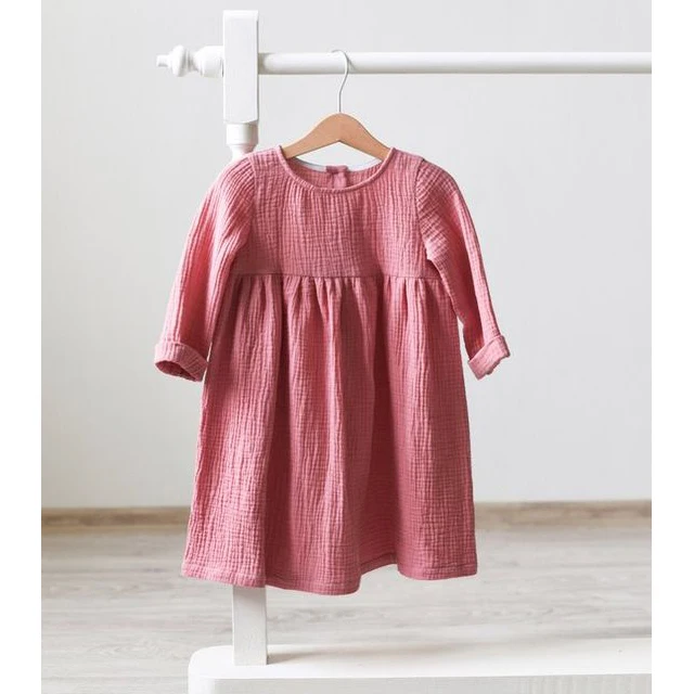 
CONICE NINI adorable pink baby outfit organic cotton girl dress dropshipping clothing 