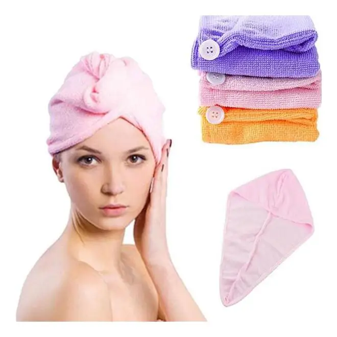Прочная водопоглощающая шапочка для душа из микрофибры полотенце сухих волос пластиковая купания одноразовая