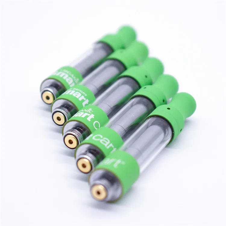 
1ml ceramic heating element coil green color empty oil vape tank Smart carts vape cartridge 