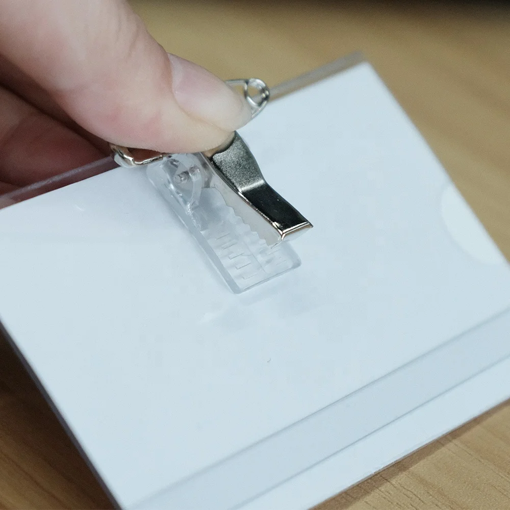 2022 China Cheap Custom Hard PVC  Plastic Business ID Card Holder Name Badge with Clip