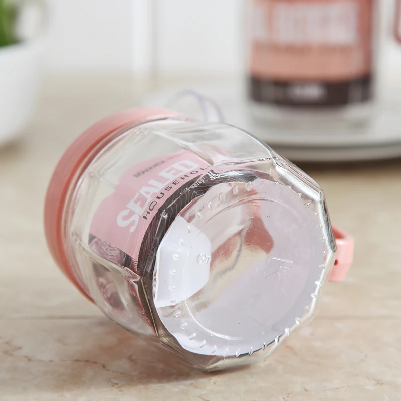 Hot sale kitchen 3 in 1 salt pepper sugar spice box 350ml condiment container glass seasoning jar set with spoon and stand