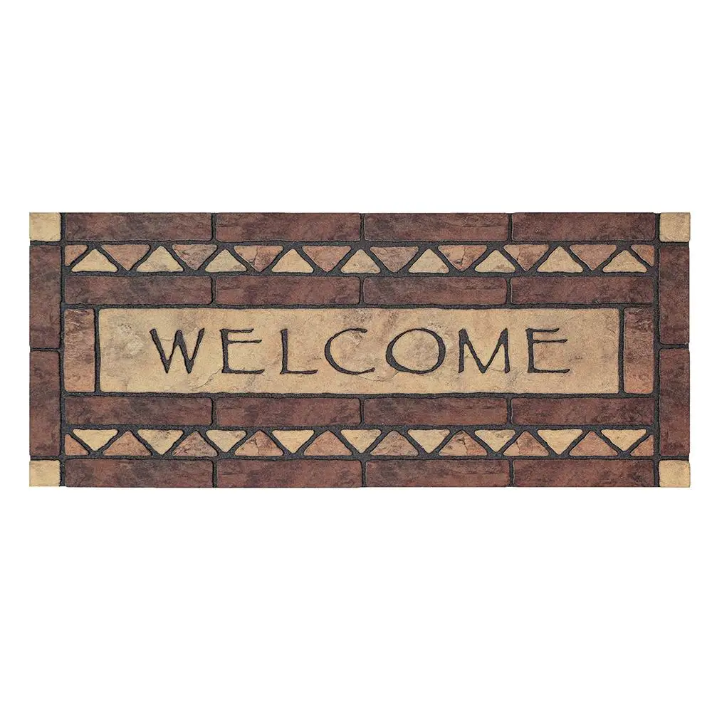 Luxury Double Door Extra Big Long Wide Large Recycled Rubber Crumb Outdoor Flocked Floor Door Mats