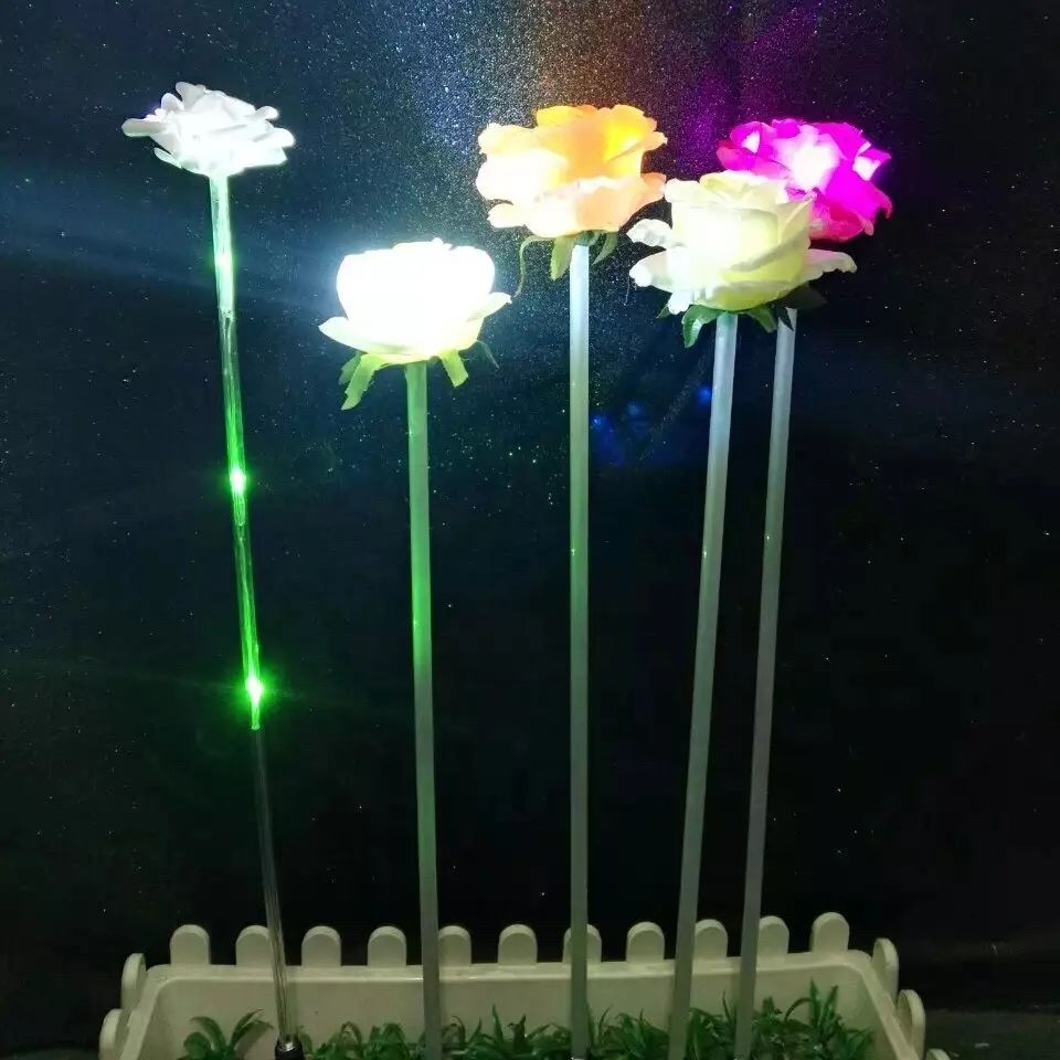 Promotional Wedding favor Garland outdoor decoration colorful plastic led Rose Flower