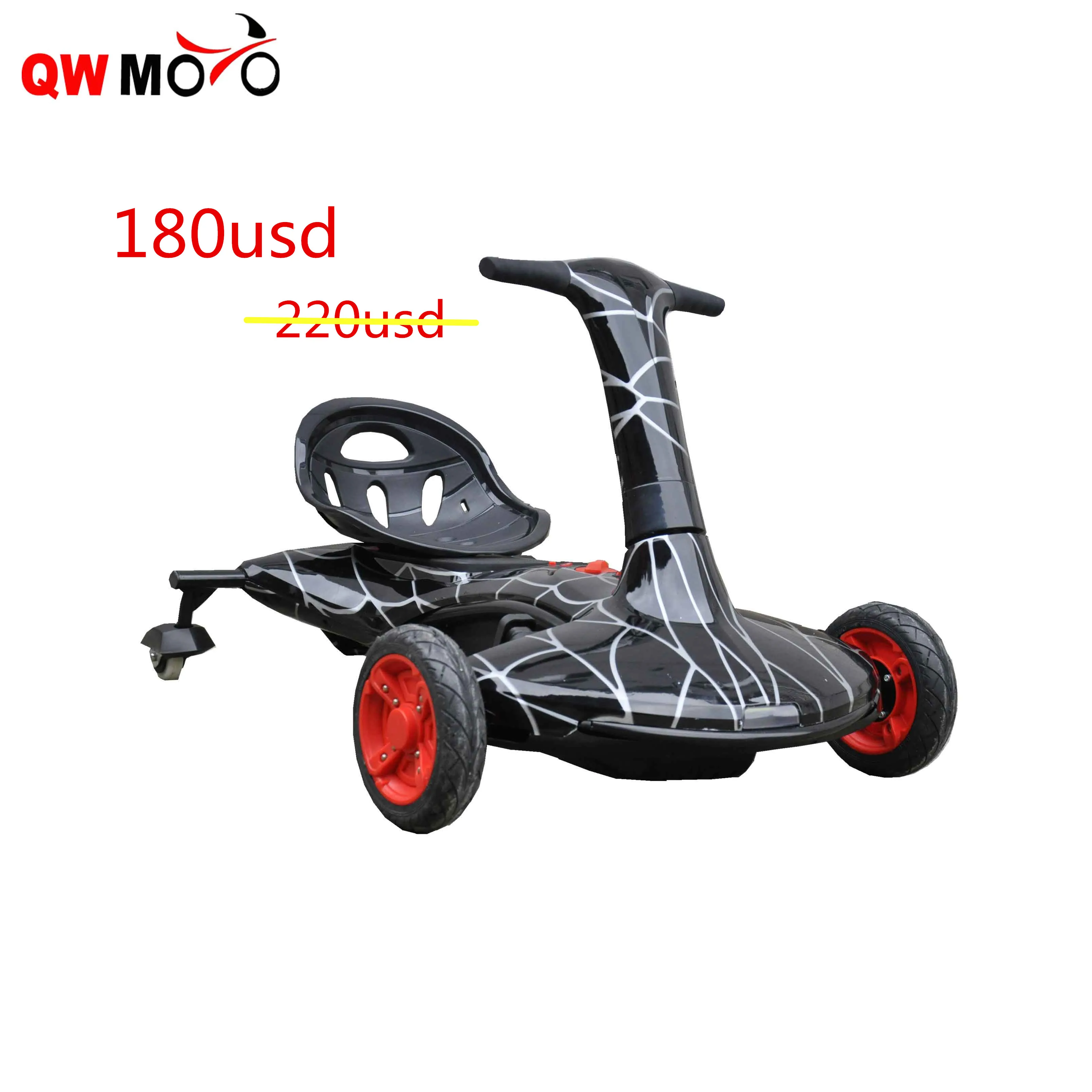 QWMOTO 2019 April crazy sales of new electric model electric  350w go kart 250w drift scooter 100w mini go kart cheap sale