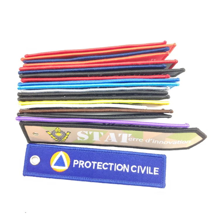 Custom Name tag Racing Bike Motorcycle Embroider Keychain Key Holder