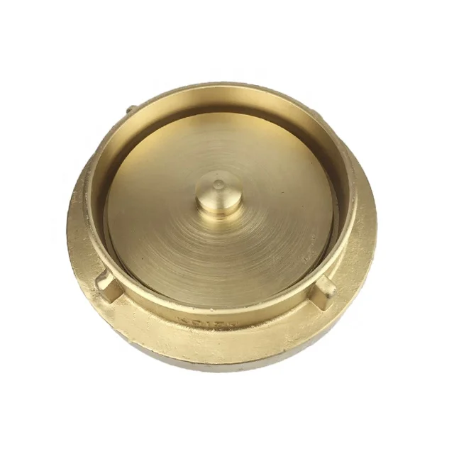 Brass storz hose coupling blank cap fire hydrant cap with chain