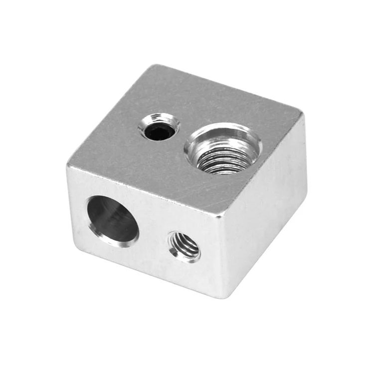 
GIULY MK10 Heating Blocks M7 thread for Wanhao Dupicator D4 /I3/ Dremel 3D Printer 20x20x13mm Aluminum Silver Alloy 