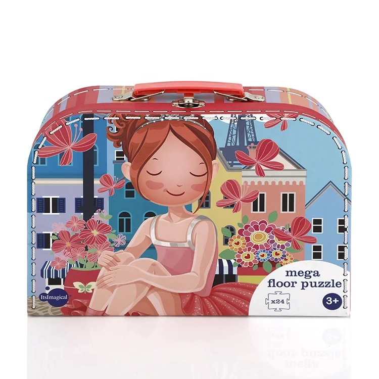 Custom Design Children Paper Cardboard Suitcase