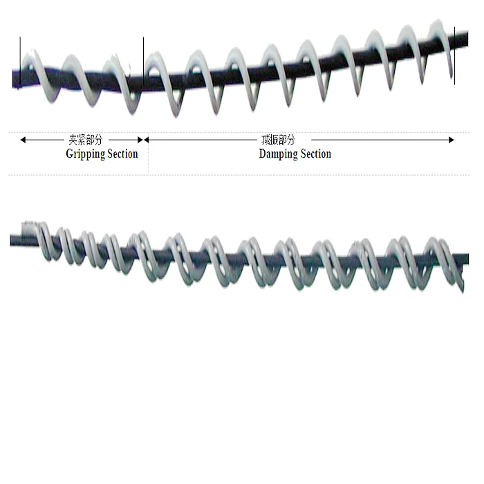 Ударопрочный спиральный Вибрационный демпфер из ПВХ для ADSS OPGW зажим кабеля аксессуары