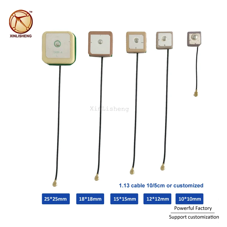 RF 1575.42mhz GPS GLONASS Internal Antenna Ceramic Dielectric Active Patch Antenna 18 15 12 8 25x25mm