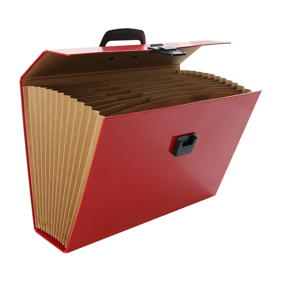 
Wholesale Office Stationery Items ECO Friendly Paper Accordion Plastic 13 Pockets File Folder Expanding File 