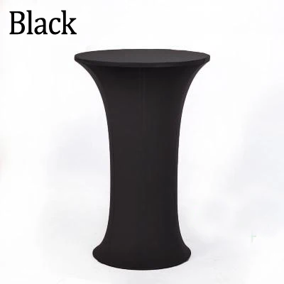 
China Wholesale Wedding Stretch Tight Table Cloth Lycra Spandex Cocktail Table Covers For Event Decorations 
