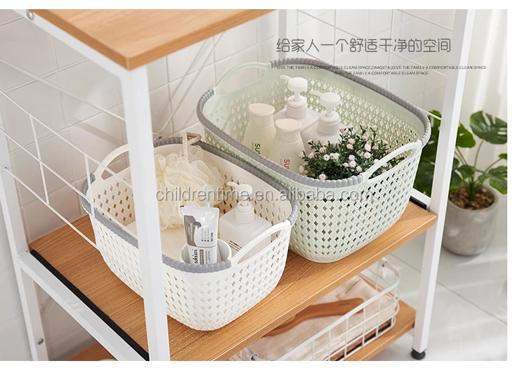 Eco-Friendly OEM plastic durable wicker laundry storage basket,wicker basket