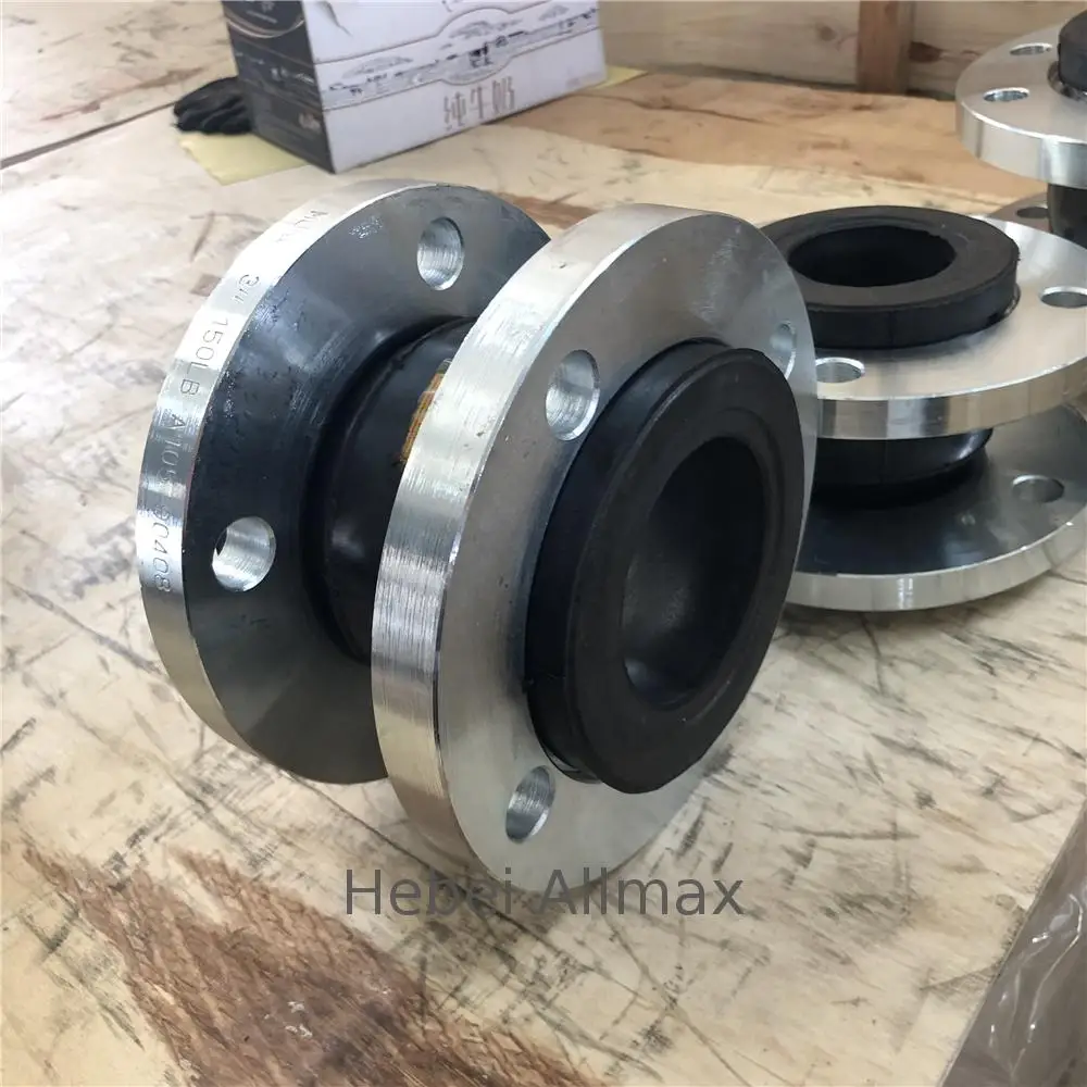 Гибкая Фланцевая стальная Соединительная муфта большого размера для трубопровода, Антивибрационная резиновая муфта с одним шаром