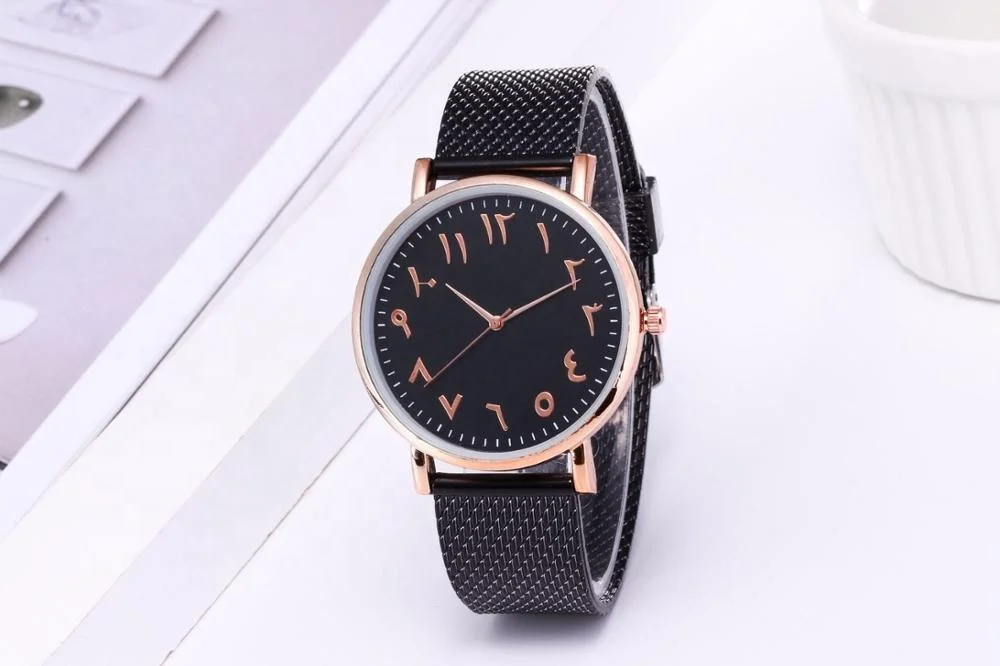 Unisex Wrist watches made in China Wholesale Arabic number watch cheap price customized logo mens clocks