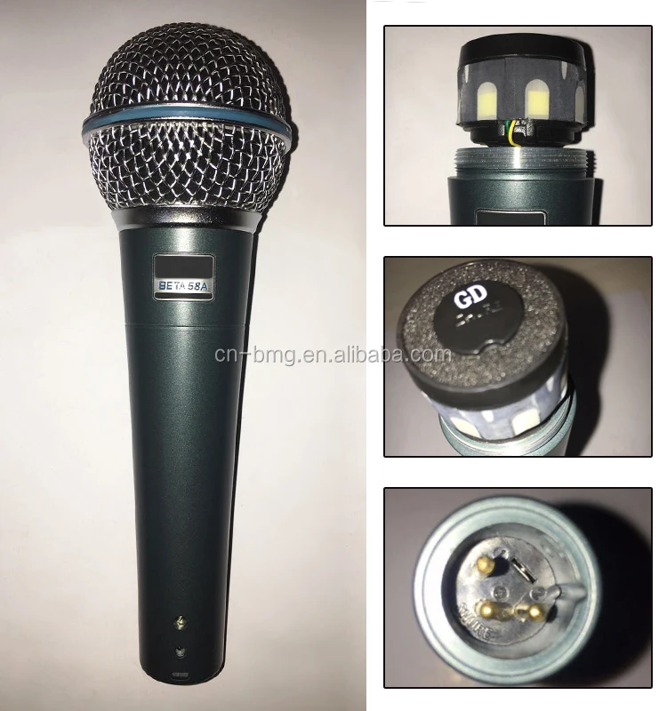1:1 Превосходное качество Beta58 Динамический Ручной микрофон с кабелем