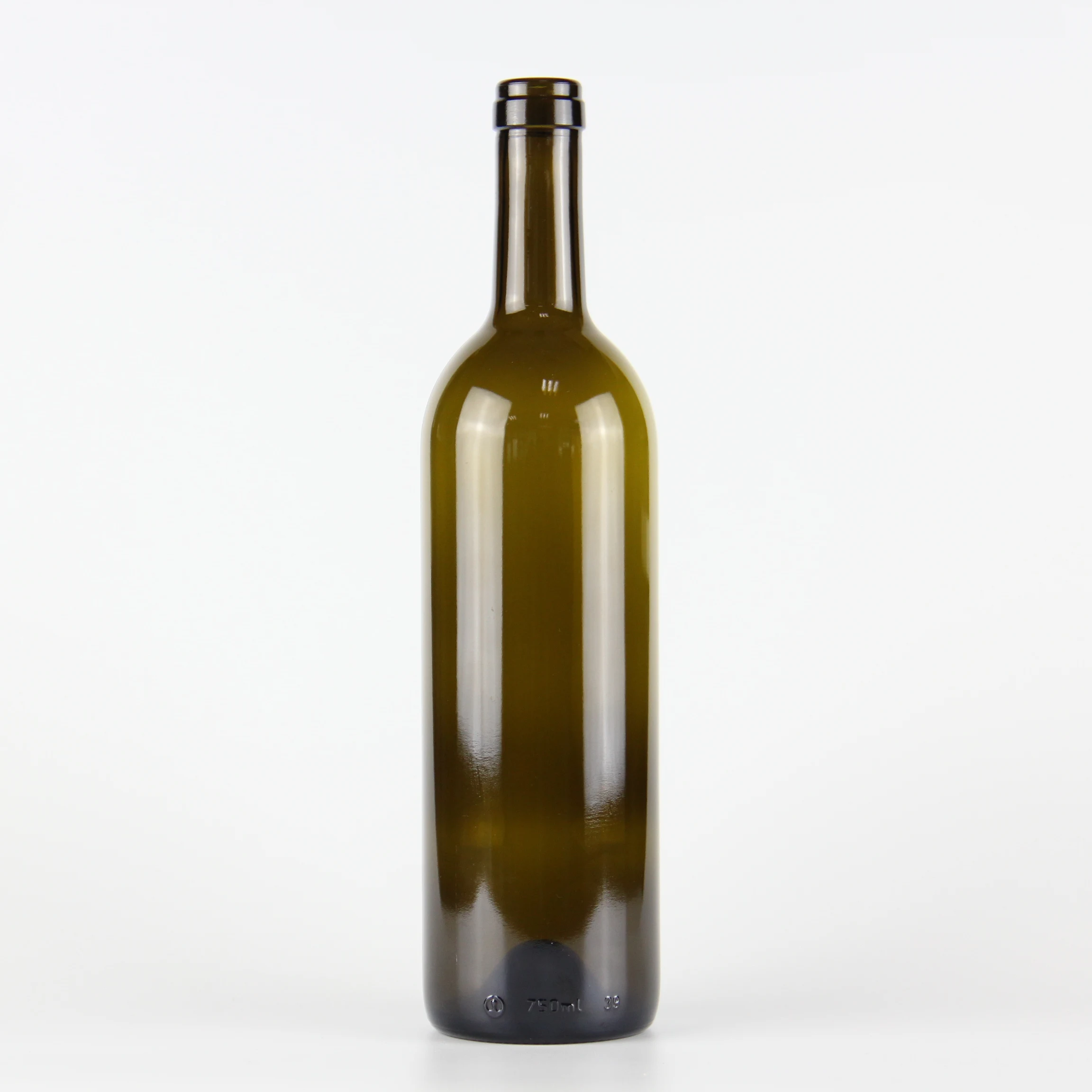 Hot Selling Cheap Price Antique Green Bordeaux Glass Wine Bottle 750ml
