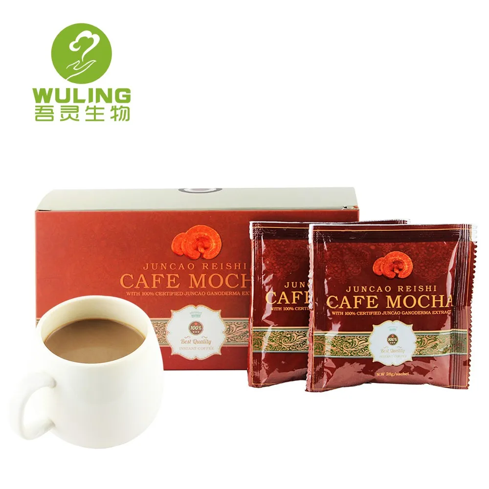 Бесплатный образец Ganoderma Lucidum порошок мгновенный кофе с частной этикеткой
