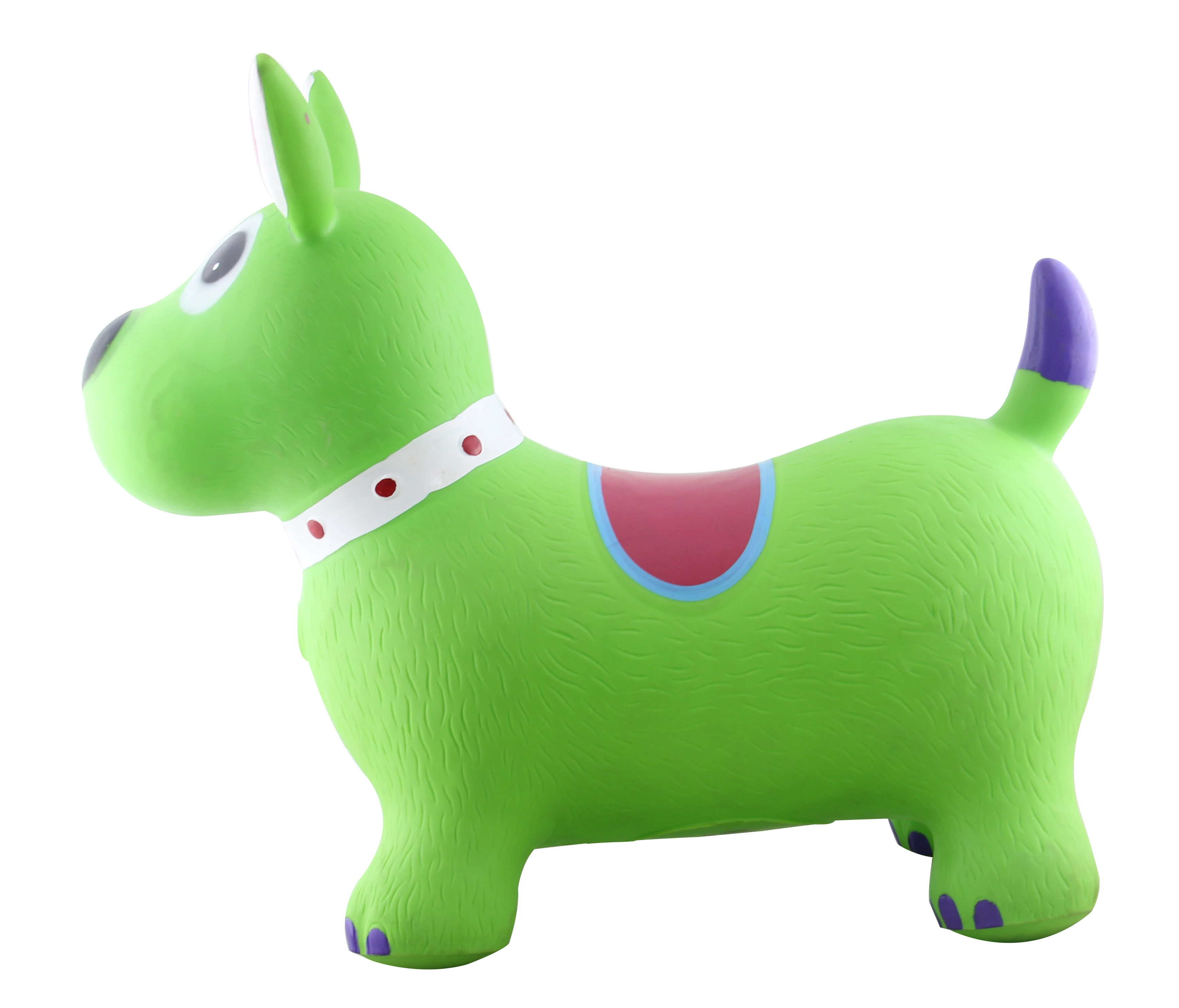 
Inflatable Eco-friendly PVC material Ride-on Animal hopper Paint Dog with voice indoor & outdoor toys 