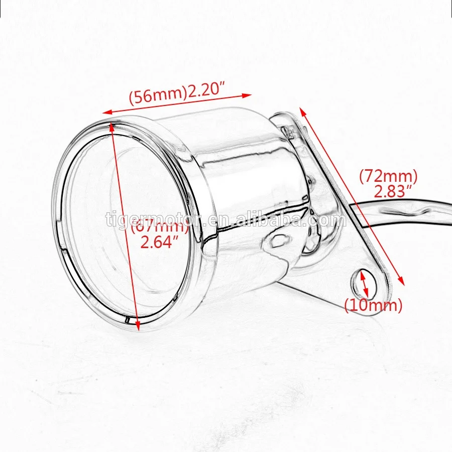 Universal Motorcycle LCD Digital 12000RPM Tachometer Speedometer Odometer Black Factory Direct Sales
