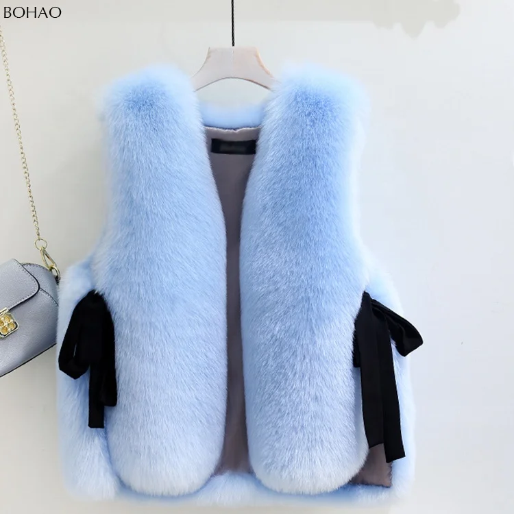 
Fashion New Style Cheap Faux Fur Vest Soft Rabbit Fur Vest 